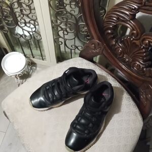 Jordan Black and Red Athletic Shoes